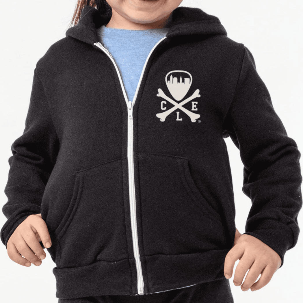 CLE Logo Full-Zip Hoodie - Toddler - Black